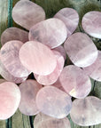 rose quartz palm stone